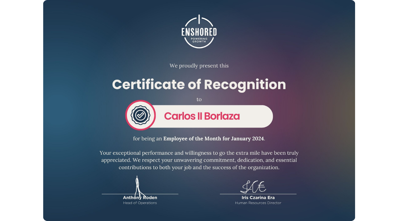 Employee of the Month (January 2024)