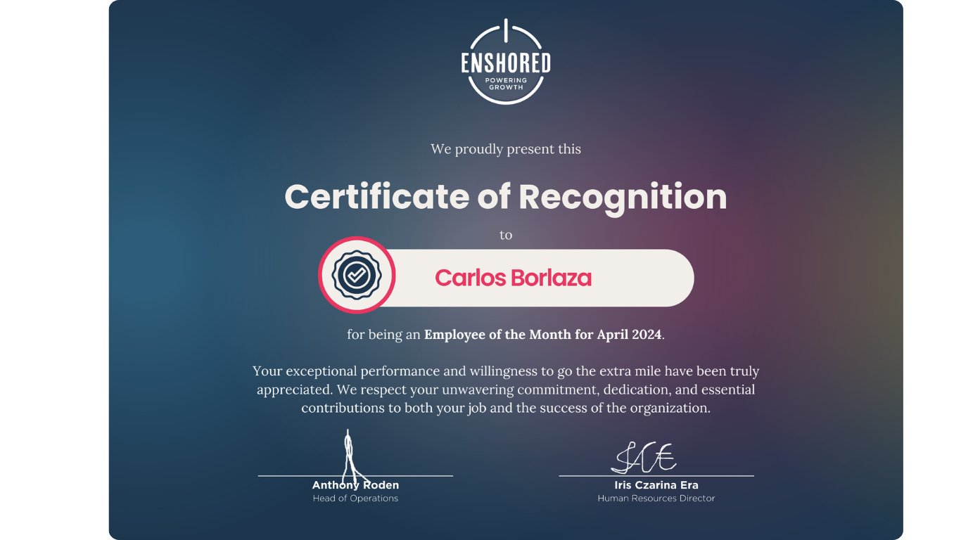 Employee of the Month (April 2024)